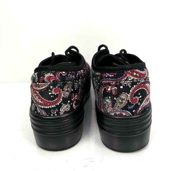 Cute to the Core triple decker paisley women’s platform sneakers shoes. - Picture 5 of 8